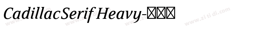 CadillacSerif Heavy字体转换 CadillacSerif Heavy字体转换